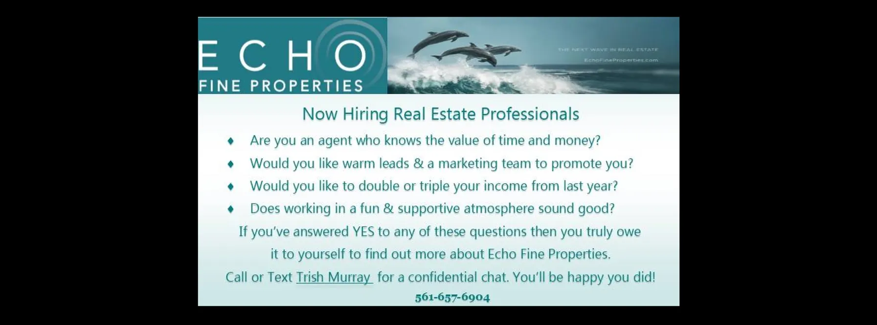 Now Hiring Real Estate Professionals