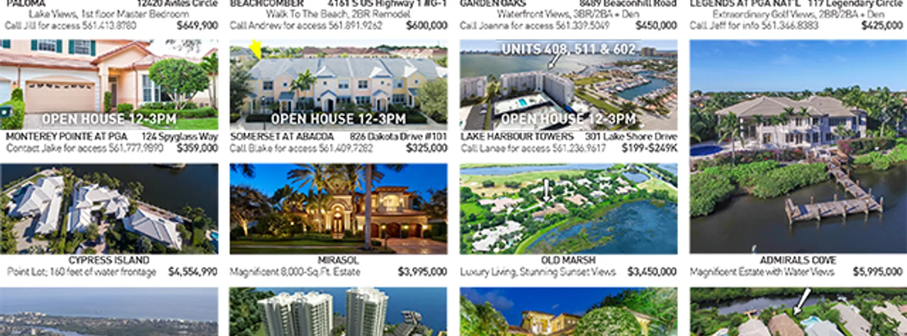 Palm Beach Post Residences Ad | 4-17-16 | Open Houses