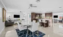 Open living, dining and kitchen