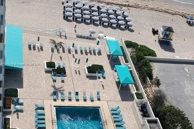 pool and beach views