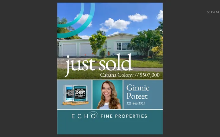 Just Sold in Cabana Colony!