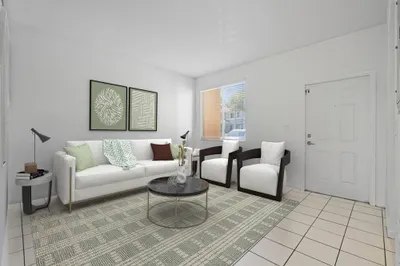 Virtually staged living room