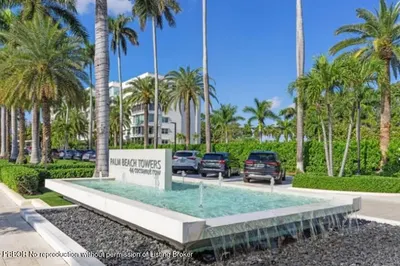 Front entrance fountain
