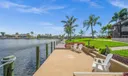 Concrete dock on the water
