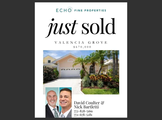 Just Sold in Valencia Grove!