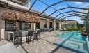 Pool area with spa and Tiki Kitchen