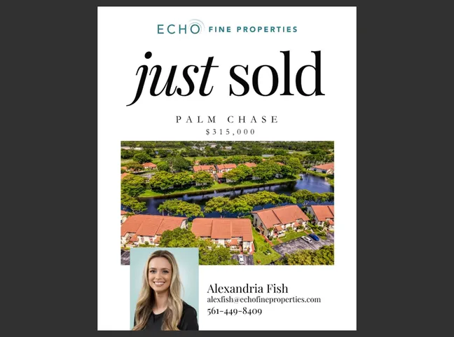 Just Sold in Palm Chase!