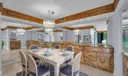 Digitally staged dining area