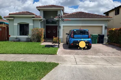 Front view with double front door