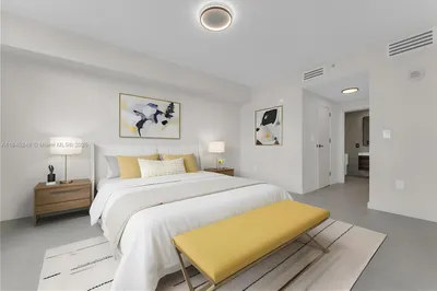 staged master bedroom