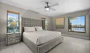 Master Bedroom has a view of the lake