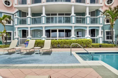 A view from the pool deck showcasing the expansive