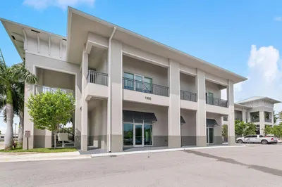 Building exterior from Parking Lot angle