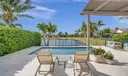 Large Marble pavers with mature landscaping