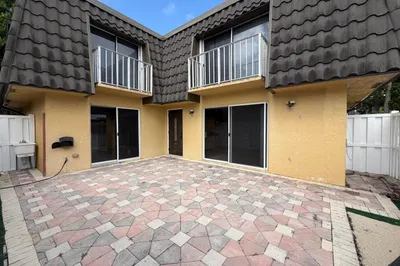 fenced patio