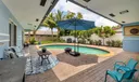 Partially covered patio area