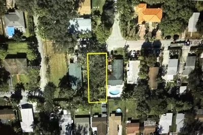 Aerial view of lot