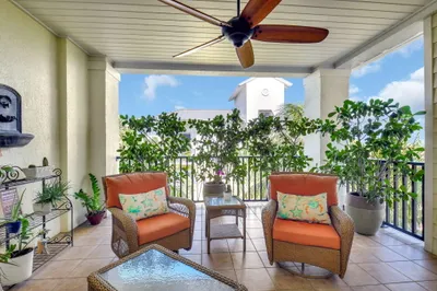 Enjoy a coffee or happy hour on your covered patio