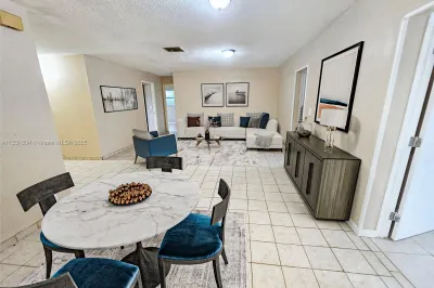 Virtual Staging of the living room and dining area