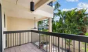 Living area balcony overlooks the oversized back garden