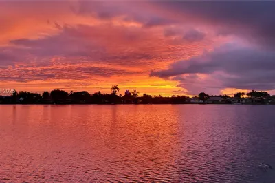 Sunset viewed from the patio