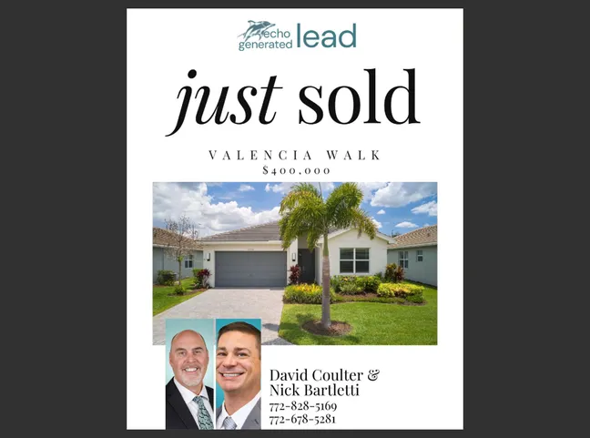 Just Sold in Valencia Walk!