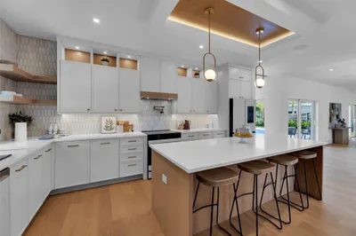 Samsung appliances in kitchen including latest mod