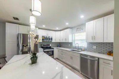 New Kitchen with Islandd.