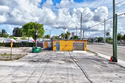 Concrete Block building with plenty of parking