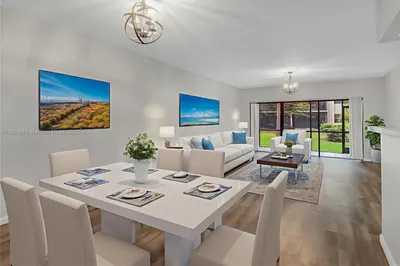 Staged Dining/Living Room Area
