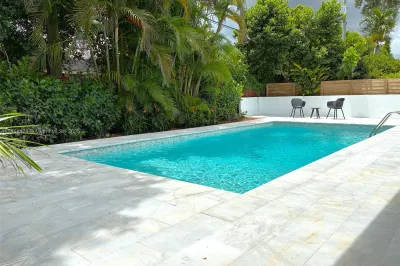 Marble paved terrace