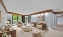 Digitally staged living room