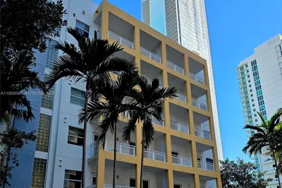 Front exterior view of boutique mid-rise building