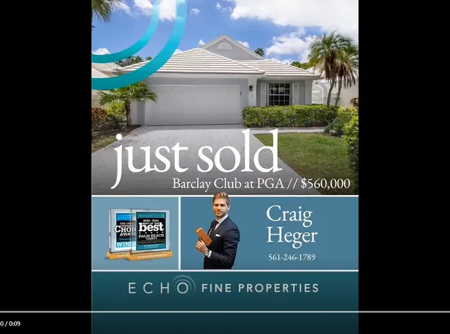 Just Sold in Barclay Club PGA National!