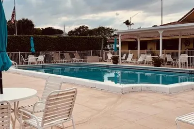 Large heated pool