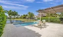 Large Marble pavers with mature landscaping