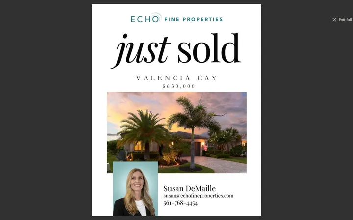 Just Sold in Valencia Cay!