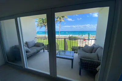 Balcony with 2 couches for your enjoyment.