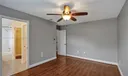 Master Bedroom with Wood floors!