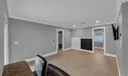 Separate family room with breakfast bar