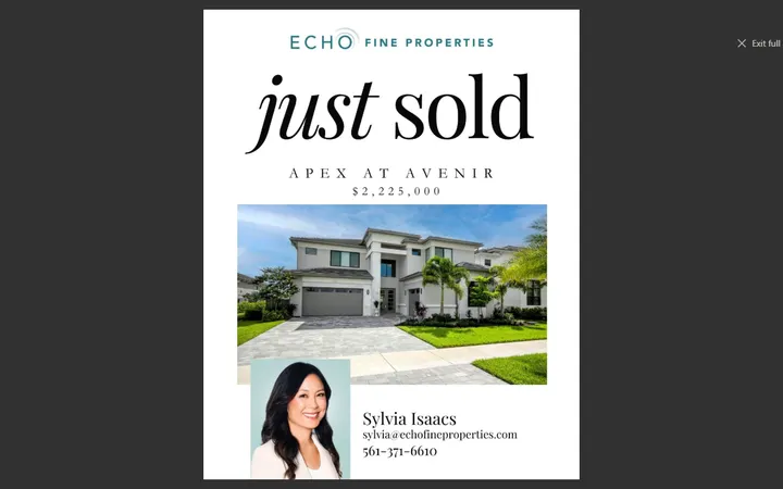 Just Sold in Apex at Avenir!