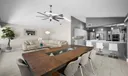 Dining Room with Kitchen and Family Room