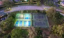 Drone Shot Light Tennis And Pickleball Courts