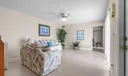 downstairs with laundry