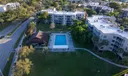 Drone Shot Of Sabal Palm Condo Main Pool