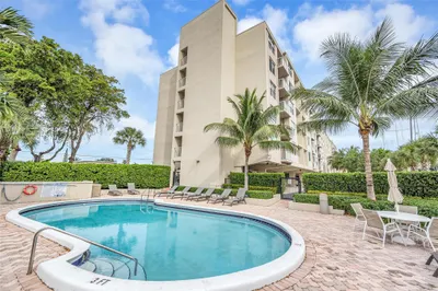 Pool Patio located on canal