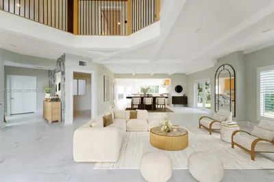 Living Room Virtually Staged Kitchen View