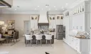 Custom Kitchen with quartz counters, GE Profile Appliances, Wolf 5 Burner Propane Stove