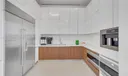 Employee kitchen connected to the private employee dining room