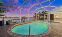 Enjoy the pool in the evening